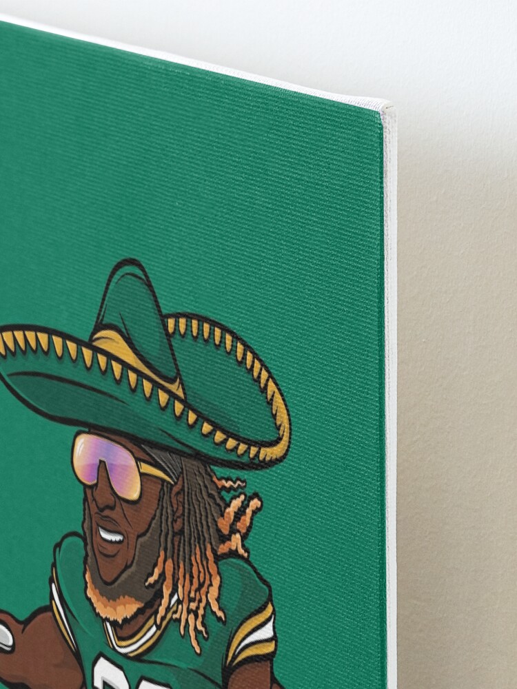 Aaron Jones Green Bay Packers Sombrero' Mounted Print for Sale by  Stayfrostybro