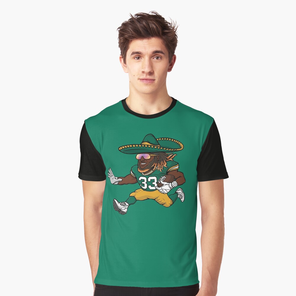 Rinkha Aaron Jones Football Edit Tapestries Packers T-Shirt