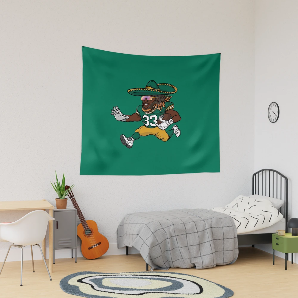Aaron Jones Green Bay Packers Sombrero Tapestry