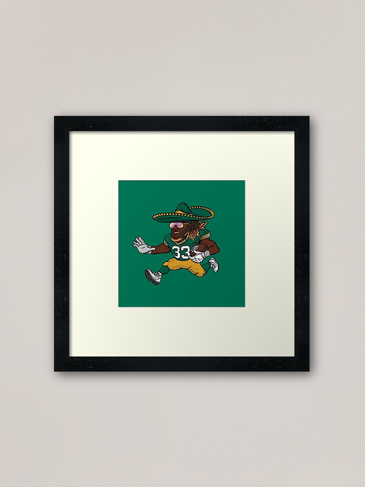 Aaron Jones Green Bay Packers Sombrero Mounted Print for Sale by  Stayfrostybro