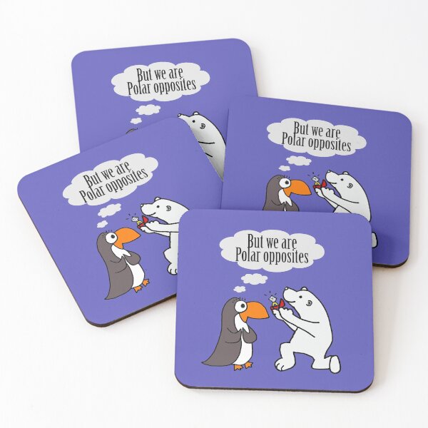 Item preview, Funny Polar Bear Proposes to Penguin Pun designed and sold by Nature's Fancy.
