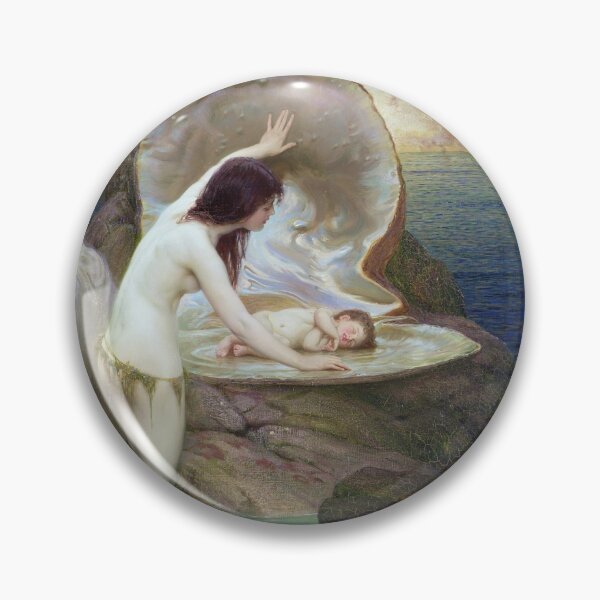 A Water Baby (c. 1900) - Herbert James Draper Badge