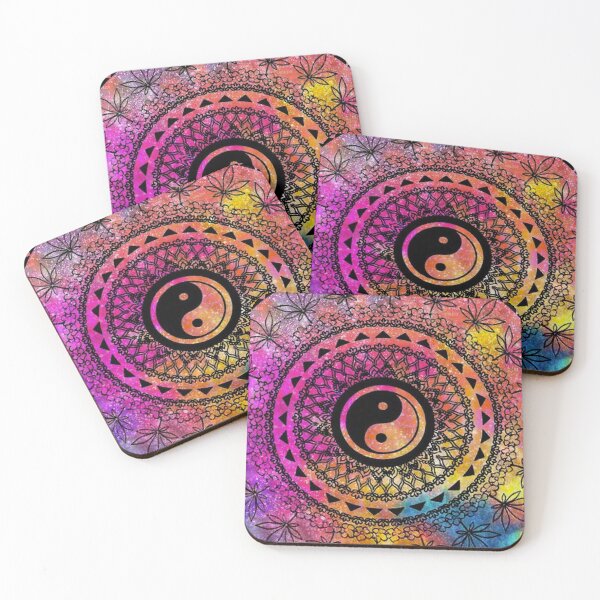 Item preview, Rainbow Tie-Dye Ying-YangSpiral Bedsheets Tiedye Yoga pants Bed sheet cover  designed and sold by baligaia.