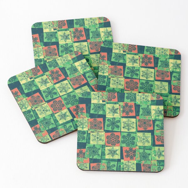 Item preview, Abstract snowflake squares designed and sold by ibelieveimages.