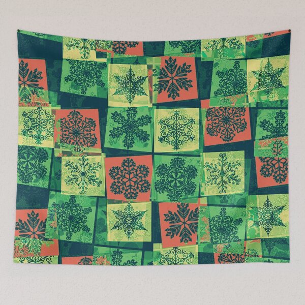 Item preview, Abstract snowflake squares designed and sold by ibelieveimages.