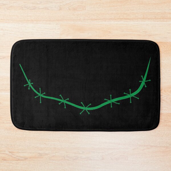 Item preview, Spooky stitched mouth green with black background designed and sold by ArtfulBonBon.
