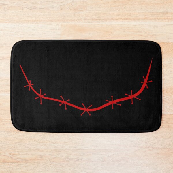 Item preview, Spooky stitched mouth red with black background designed and sold by ArtfulBonBon.