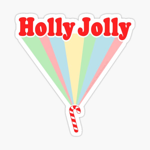 Holly Jolly - Retro Style Sticker