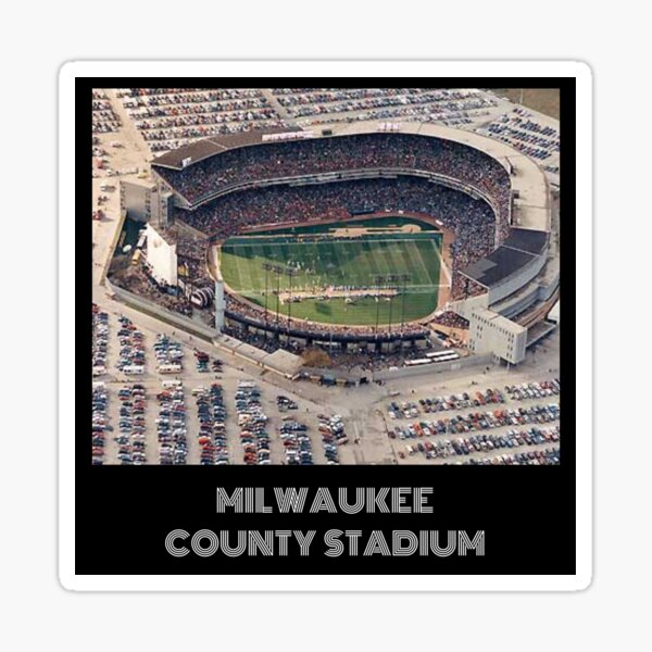 Milwaukee County Stadium • MKE WI Sticker for Sale by MKE Rhine