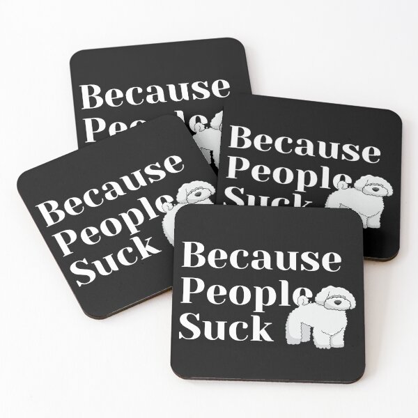 Item preview, Dogs Because People Suck - poodle designed and sold by bas19101.