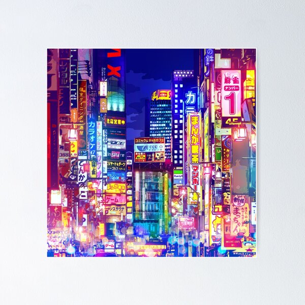 Item preview, Night Tokyo lights designed and sold by AnGoArt.