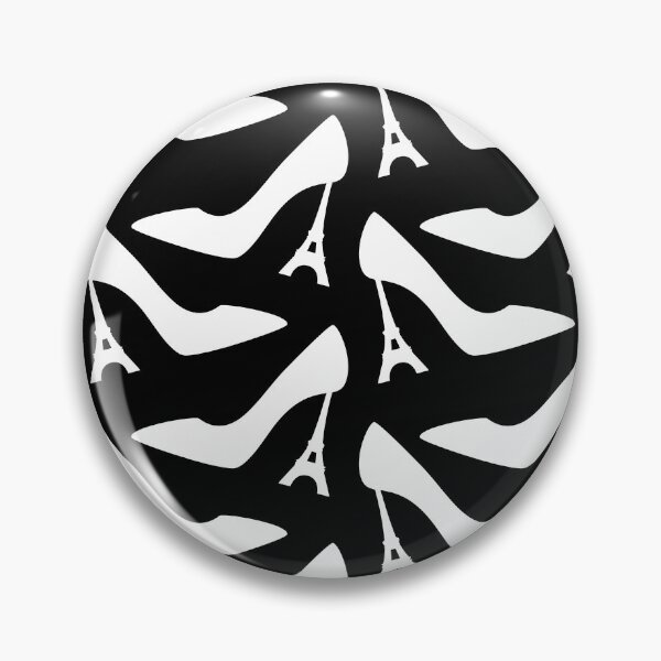 Item preview, Reverse black white Paris shoes pattern  designed and sold by Aura-E.