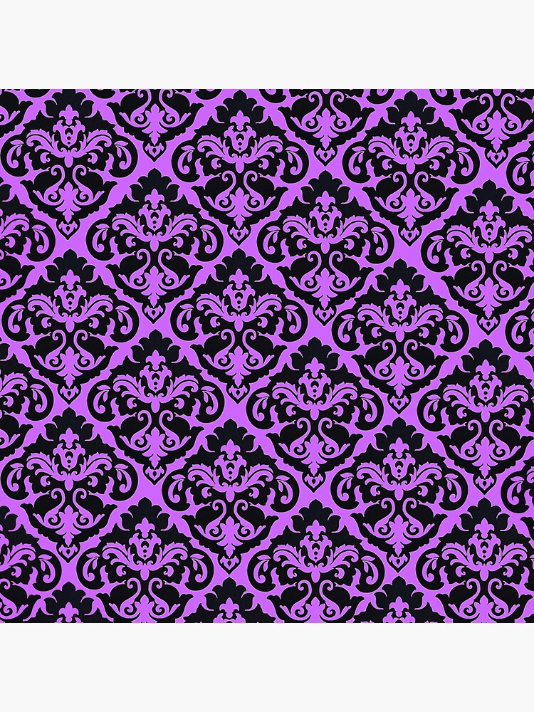 "Purple Damask Merchandise" Sticker by cindyfordyce Redbubble