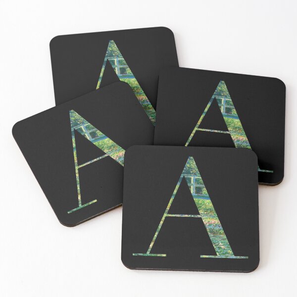 Item preview, Monogram Claude Monet Painting Initial Letter A designed and sold by Lartheviking.
