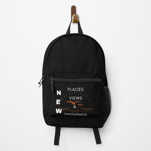 Item preview, New Places, New Views and New thoughts-Black designed and sold by ActRightToday.