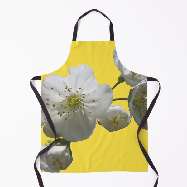 Item preview, cherries in blosssom on buttercup yellow designed and sold by AHELENE.