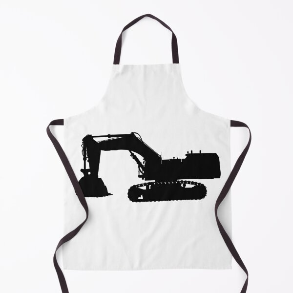 Item preview, Hydraulic crawler excavator Cat 6015B with large loading shovel. Large construction machine backhoe loader, excavator. Isolated realistic silhouette. designed and sold by Marcin Adrian.