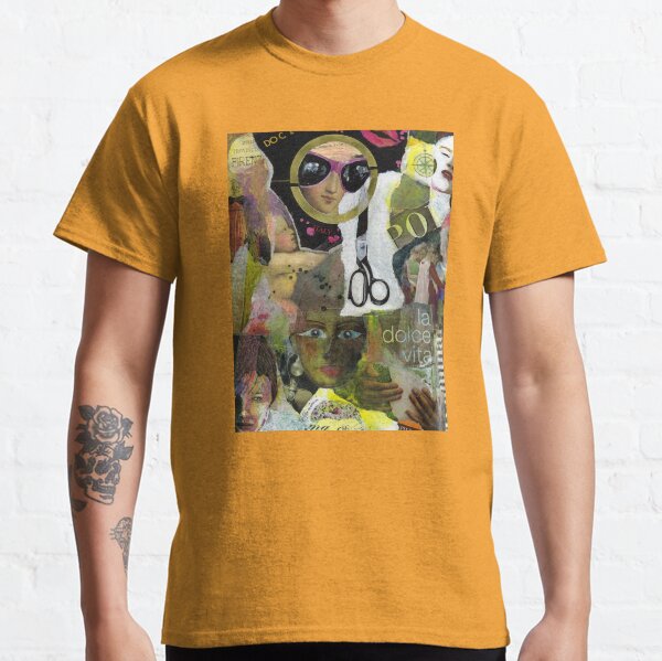 La dolce vita (collage and mixed media) Classic T-Shirt
