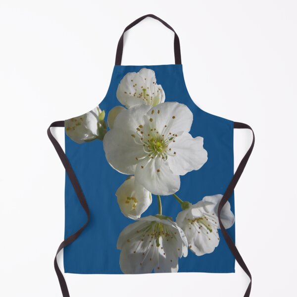 Item preview, cherries in blosssom on snorkel blue designed and sold by AHELENE.
