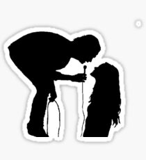 Robbers Silhouette (white) Sticker