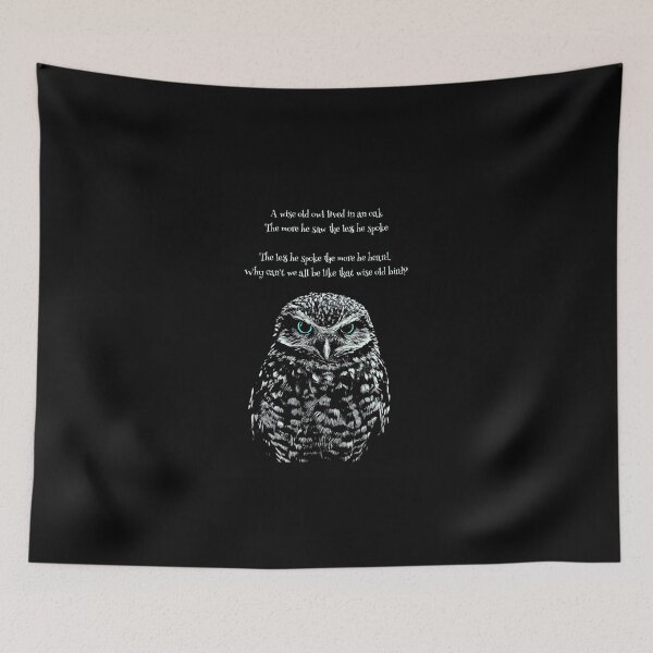 Item preview, Wise owl words - white designed and sold by HeckaDoodleDo.