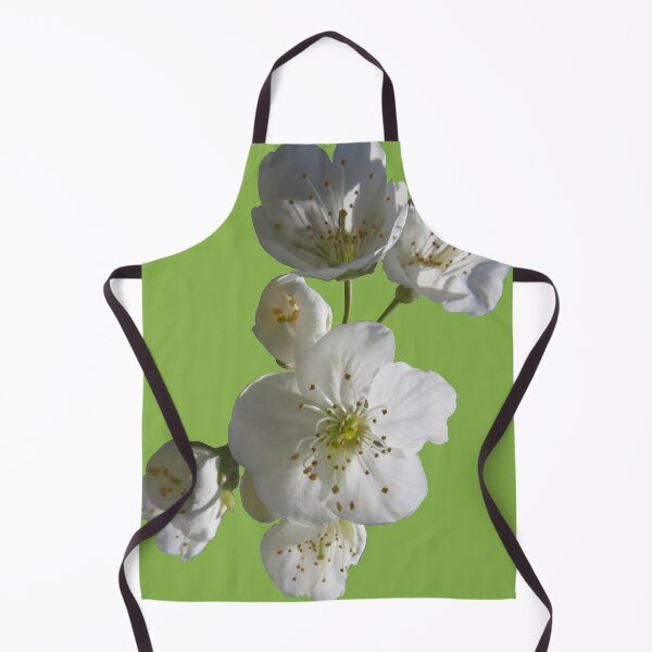 Item preview, cherries in blosssom on greenery designed and sold by AHELENE.