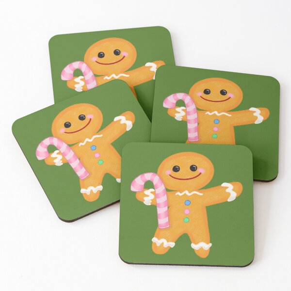 Item preview, Gingerbread Man (Green Background) designed and sold by rachelleybell.
