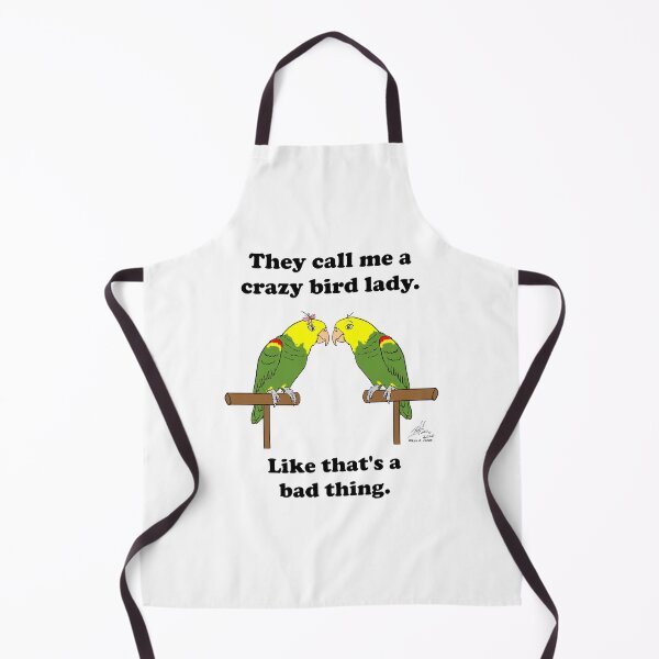 Item preview, Crazy Bird Lady with double yellow-headed amazon designed and sold by Laughing Parrot Studio.
