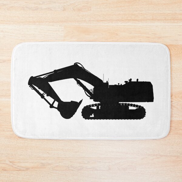 Item preview, Hydraulic crawler excavator Cat 6015B with large loading shovel. Large construction machine backhoe loader, excavator. Isolated realistic silhouette. designed and sold by Marcin Adrian.