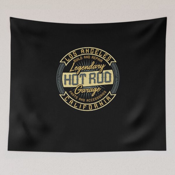 Item preview, Hotrod Garage California Los Angeles Logo Sign designed and sold by Two Left Hands Design.