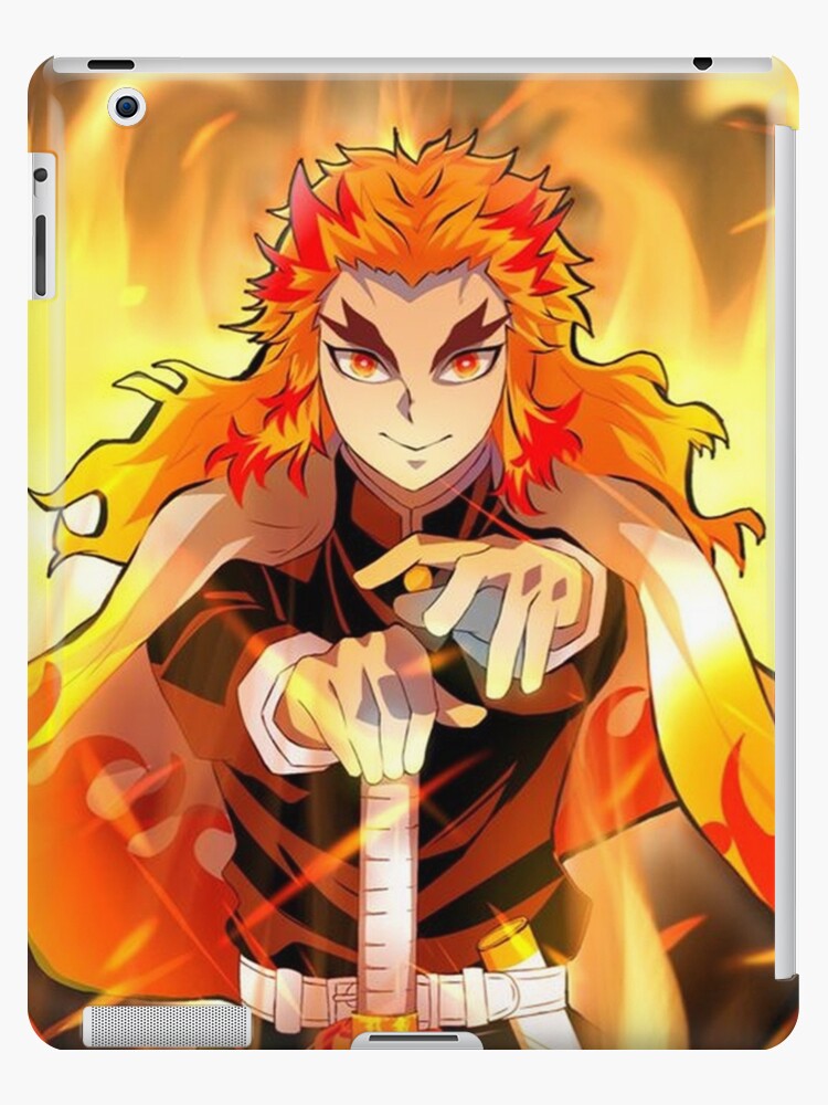 Coque Et Skin Adhesive Ipad Pilier De Flamme Kyojuro Rengoku Par Ricon Otaku Redbubble