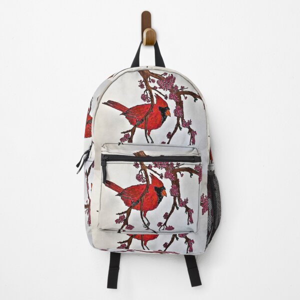 Item preview, Cardinal on a Redbud Branch designed and sold by SavitaGilbert.