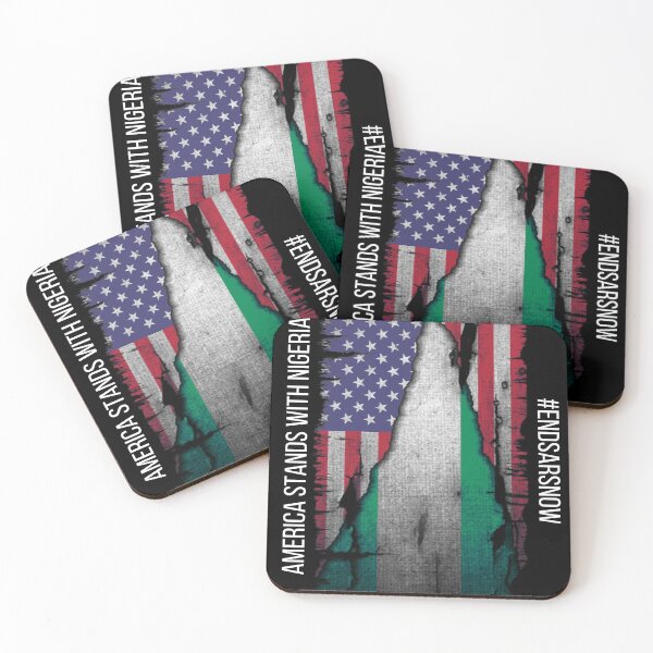 Item preview, AMERICA STANDS WITH NIGERIA END SARS NOW designed and sold by thekyngsqueen.