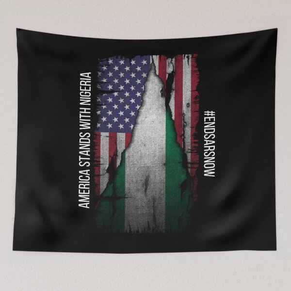 Item preview, AMERICA STANDS WITH NIGERIA END SARS NOW designed and sold by thekyngsqueen.