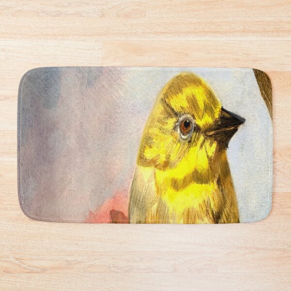 Item preview, Yellow Bird in tree with Pink Flowers designed and sold by Lynn Harriet.