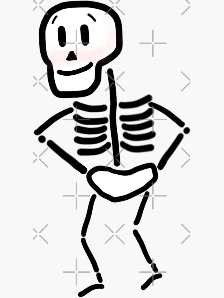 "Blushing Skeleton" Sticker for Sale by WorldofMaegan Redbubble