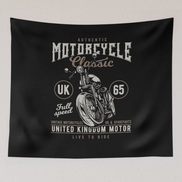 Item preview, Motorcycle Classic Retro Motor Vintage Ride designed and sold by Two Left Hands Design.
