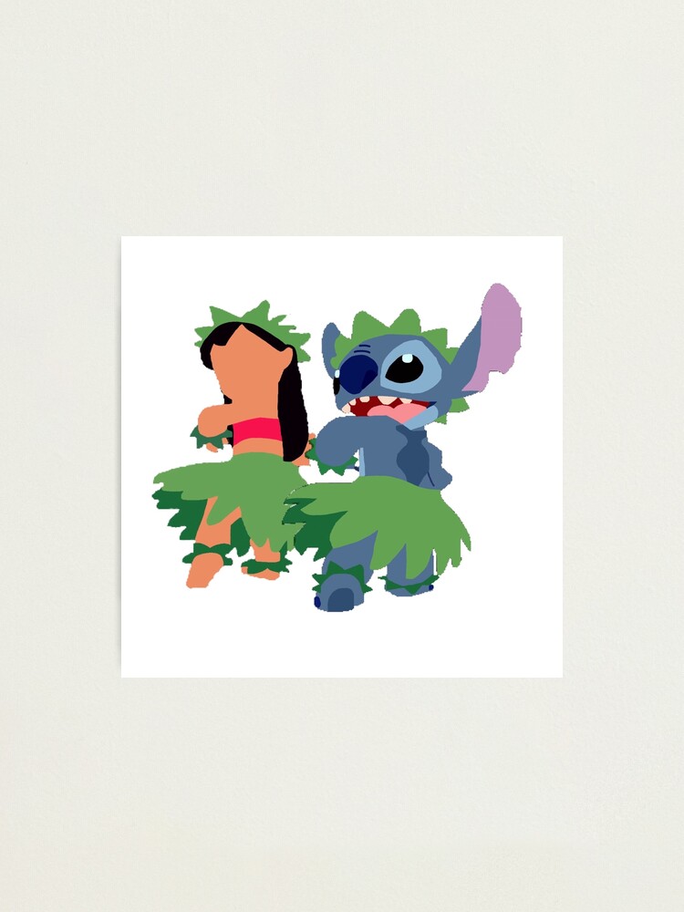 L Mina Fotogr Fica Dibujo Lilo Y Stich Bailando Con Faldas De Plantas