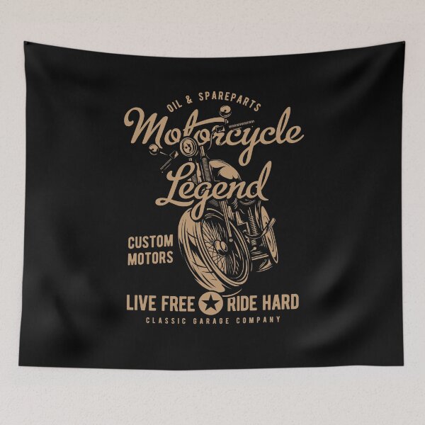 Item preview, Motorcycle Classic Retro Vintage Ride Legend designed and sold by Two Left Hands Design.