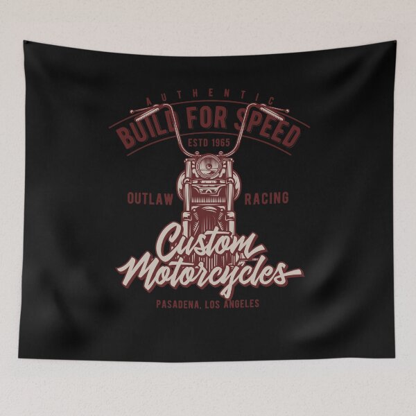 Item preview, Motorcycle Classic Retro Vintage Ride Legend Speed designed and sold by Two Left Hands Design.