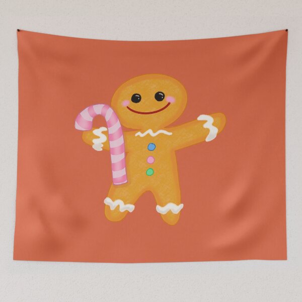 Item preview, Gingerbread Man (Red Background) designed and sold by rachelleybell.