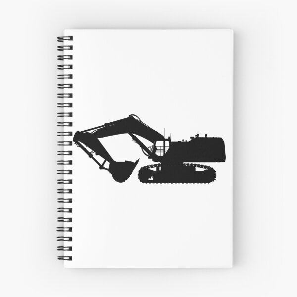 Item preview, Hydraulic crawler excavator Cat 6015B with large loading shovel. Large construction machine backhoe loader, excavator. Isolated realistic silhouette. designed and sold by Marcin Adrian.