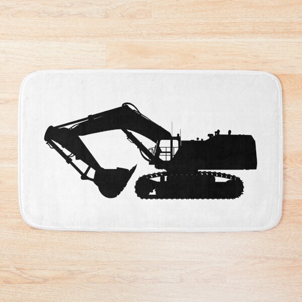Item preview, Hydraulic crawler excavator Cat 6015B with large loading shovel. Large construction machine backhoe loader, excavator. Isolated realistic silhouette. designed and sold by Marcin Adrian.