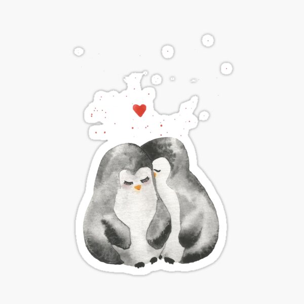 Penguin love Sticker