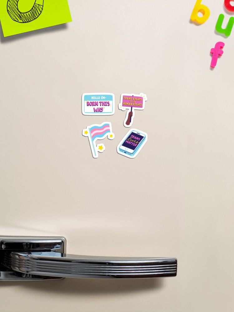 Thumbnail 1 of 3, Magnet, Trans Sticker Pack designed and sold by Kindology.