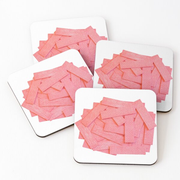 Item preview, Pink Strawberry Bubblegum Strips Pile Photograph designed and sold by patternsoup.