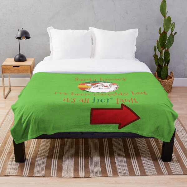 Item preview, Santa knows I've Been Naughty But It's All Her Fault Christmas designed and sold by DandD4ever.