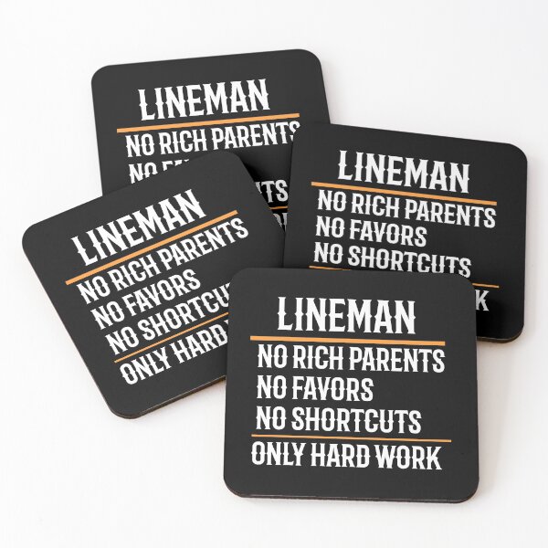 Item preview, Lineman No Rich Parents No Favors No Shortcuts Only Hard Work designed and sold by TeesYouWant.
