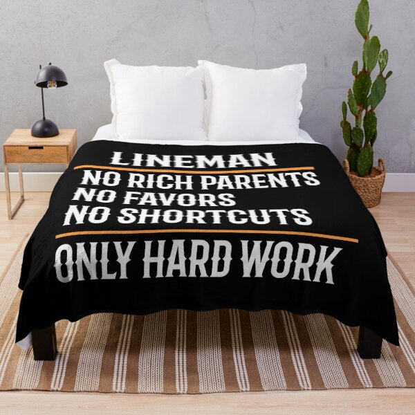 Item preview, Lineman No Rich Parents No Favors No Shortcuts Only Hard Work designed and sold by TeesYouWant.