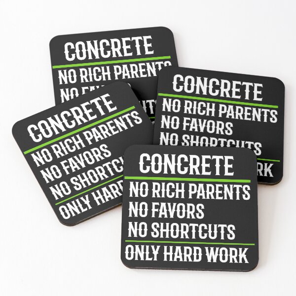 Item preview, Concrete No Rich Parents No Favors No Shortcuts Only Hard Work designed and sold by TeesYouWant.
